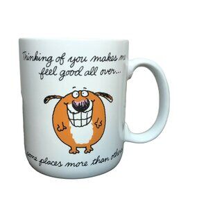 Shoebox Greetings Mug Thinking of You Makes Me Feel Good All Over 1987